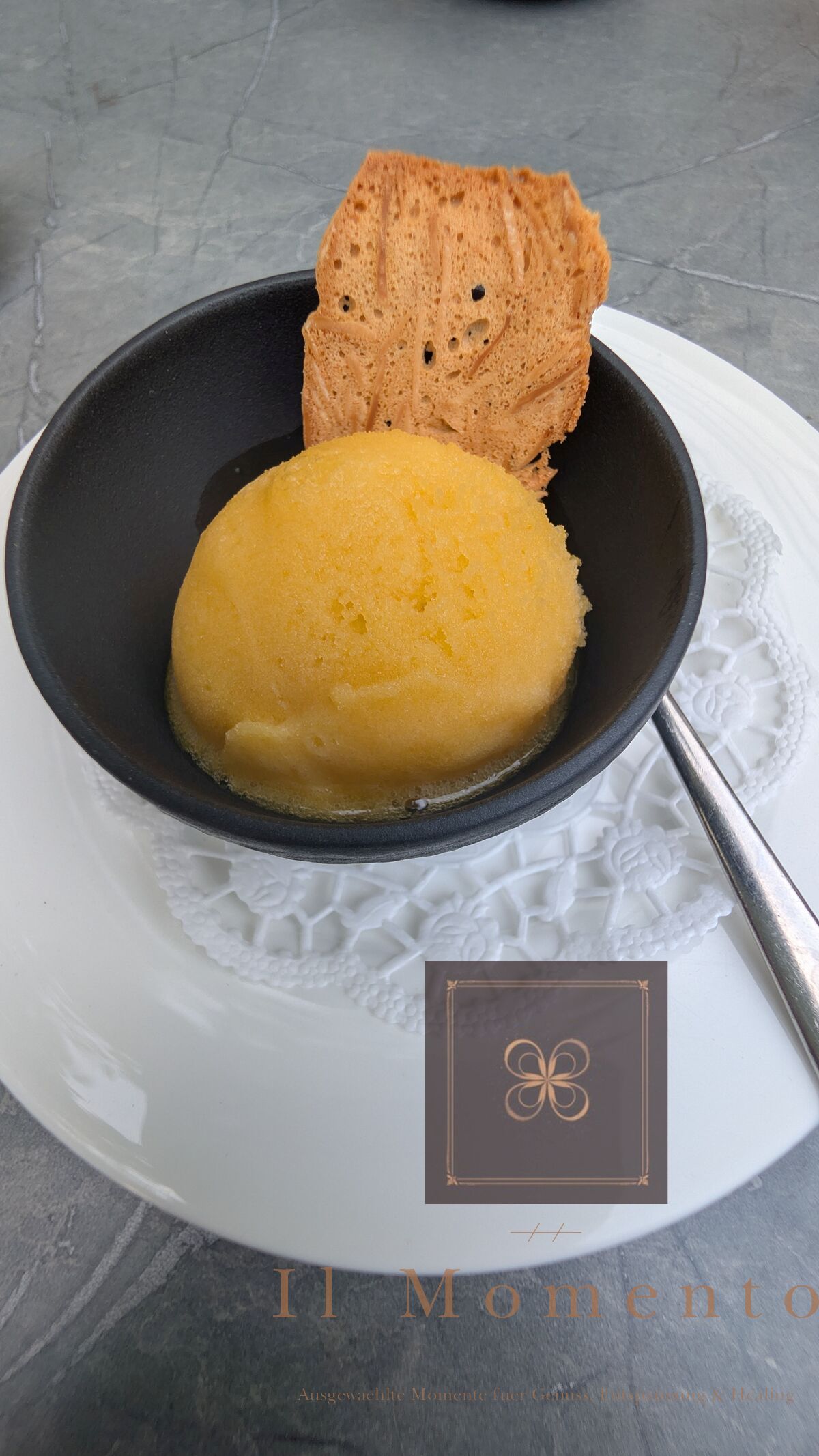 Passionsfruchtsorbet